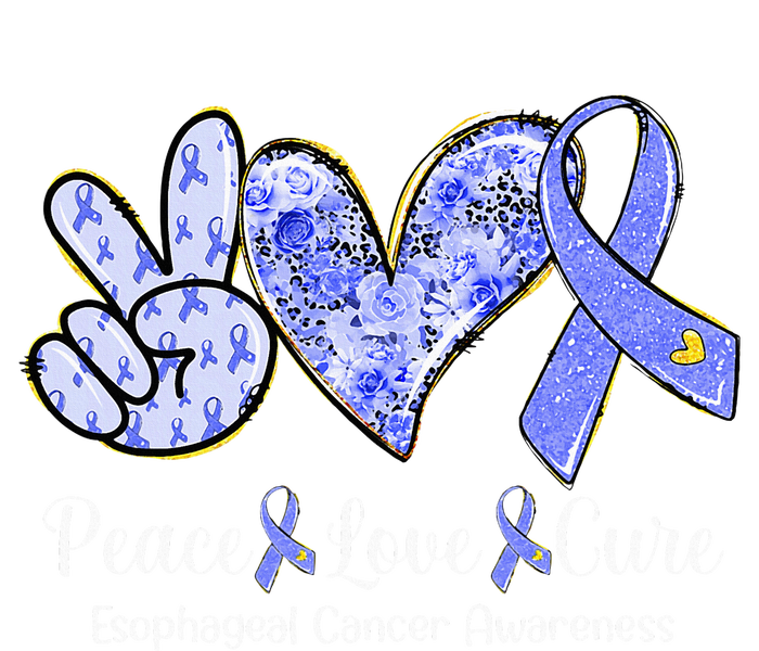 Peace Love Cure Periwinkle Ribbon Esophageal Cancer Women's Fleece Hoodie