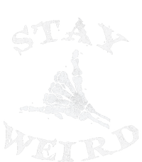 Stay Weird Gothic Skeleton Hand Shaka Novelty Halloween Toddler Sweatshirt