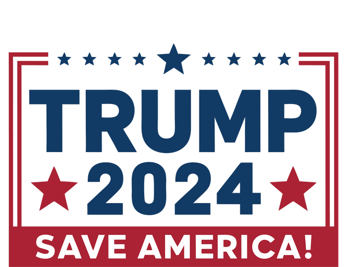 Save America 2024 Slogan Graphic Snapback Five-Panel Rope Hat