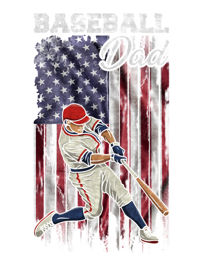 Vintage Usa Flag Baseball Player Proud Baseball Dad Gift T-Shirt