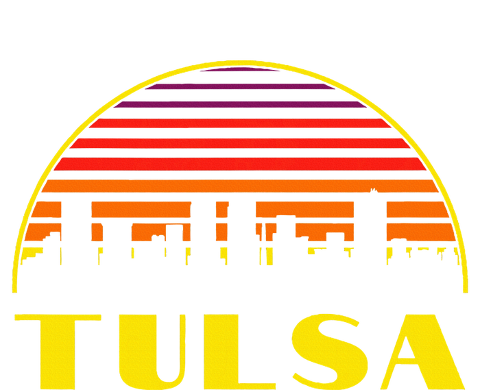 Retro Tulsa Oklahoma Downtown Skyline T-Shirt