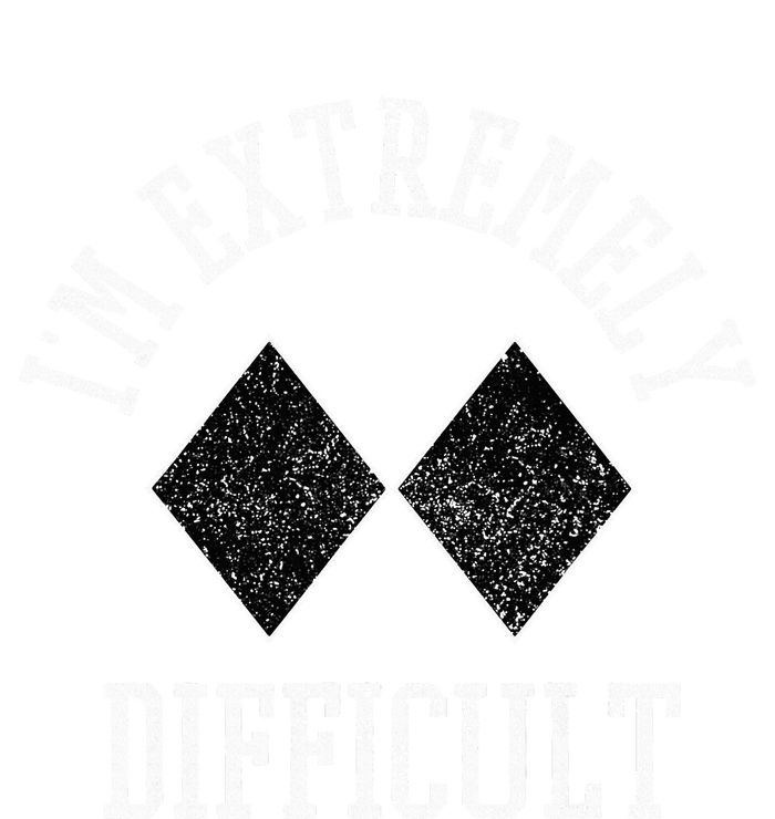 Ski Snowboard IM Extremely Difficult Diamond Sign Funny Tie-Dye T-Shirt