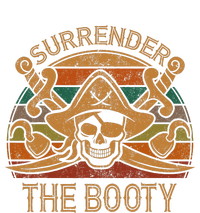 Surrender The Booty Pirate Gift Jolly Roger Flag Halloween Women's Crop Top Tee