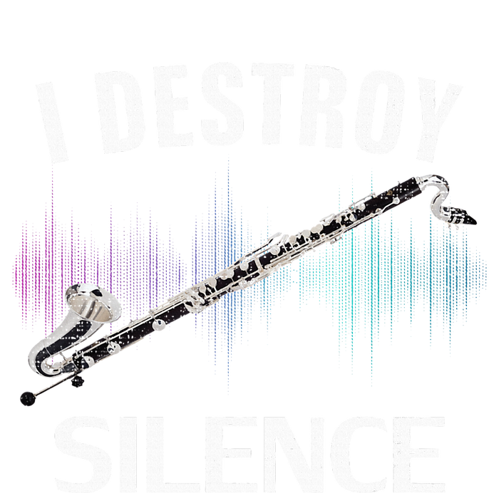 Vintage I Destroy Silence Bass Clarinet Funny Orchestra Gift Women's Racerback Tank