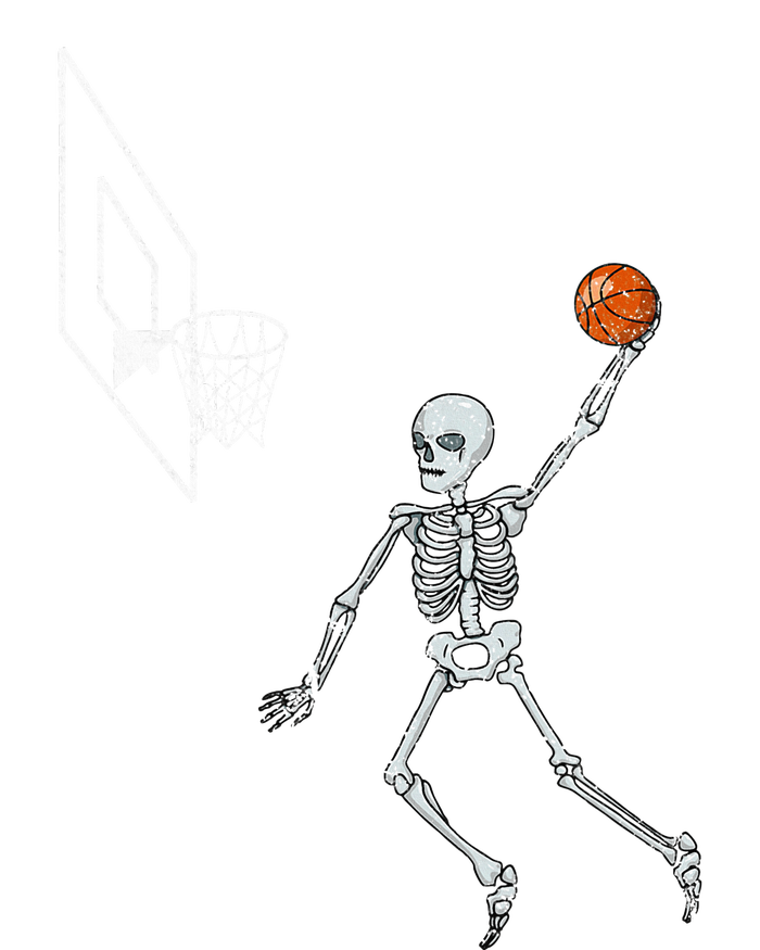 Vintage Skeleton Basketball Player Dunking Hoop T-Shirt