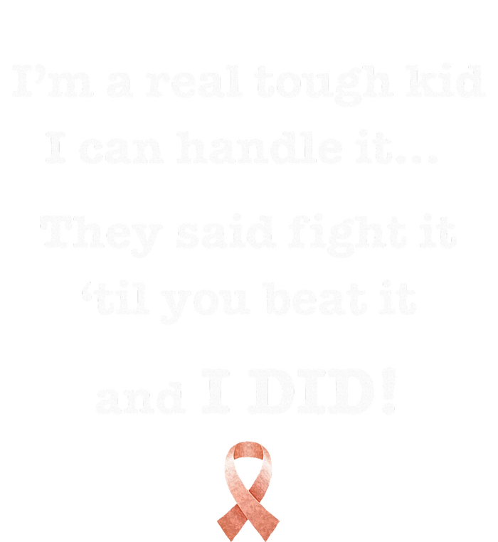 Tough Cancer Survivor Warrior Beat Peach Endometrial T-Shirt