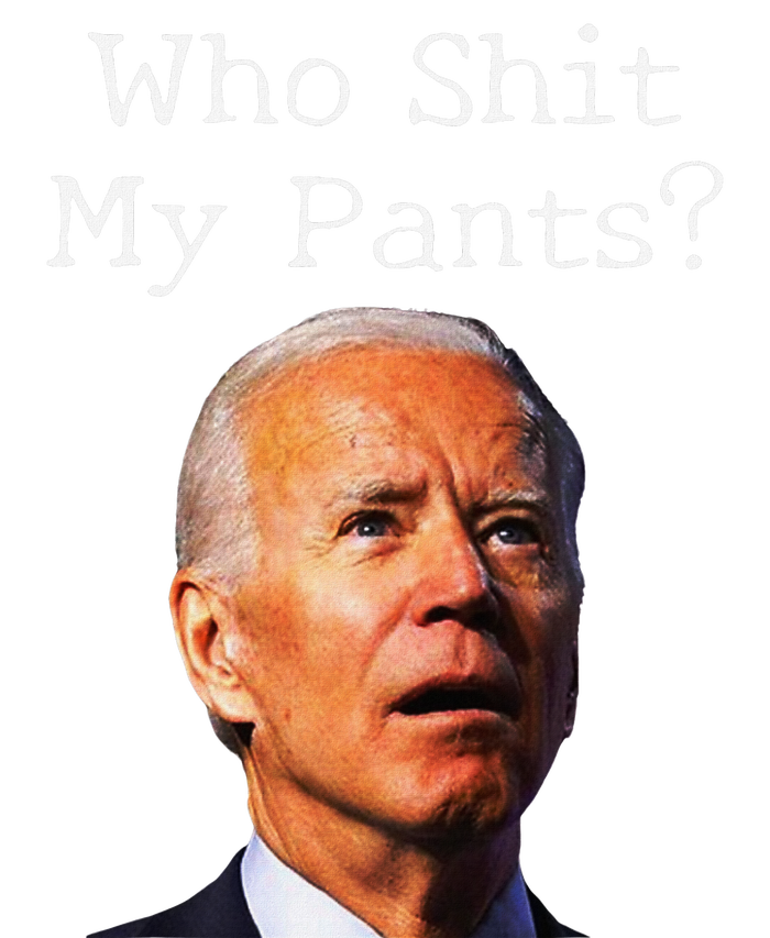 Who Shit My Pants Funny Antijoe Biden V-Neck T-Shirt