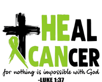 Lymphoma Cancer Awareness Heal Cancer Green Ribbon T-Shirt