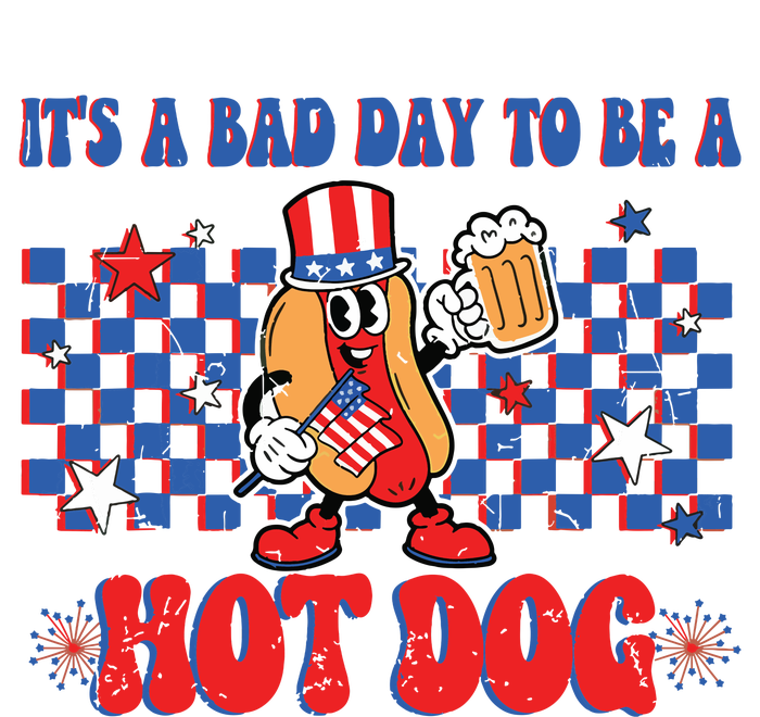 Its A Bad Day To Be A Hot Dog 4th Of July Fun Hotdog Lover T-Shirt