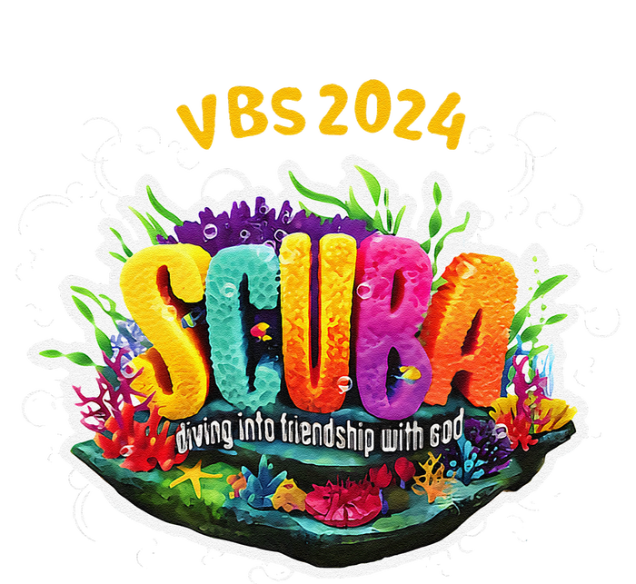 Matching Vbs 2024 Scuba Diving Into Friendship With God Women's V-Neck T-Shirt