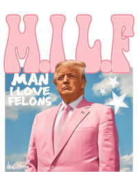 Milf Man I Love Felons Funny Trump Pink 2024 For President Kids Hoodie