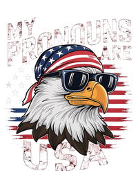 My Pronouns Are Usa Patriotic Eagle Funny 4th Of July Softstyle Adult Sport Polo