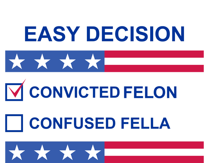 Easy Decision Trump 2024 Convicted Felon Premium Hoodie