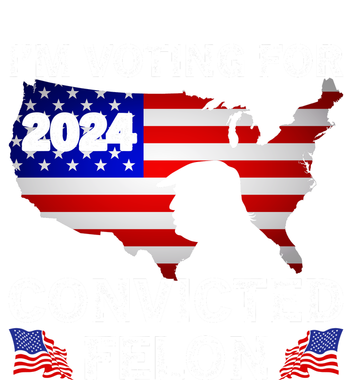 Im Voting For The Convicted Felon Trump 2024 Women's Crop Top Tee