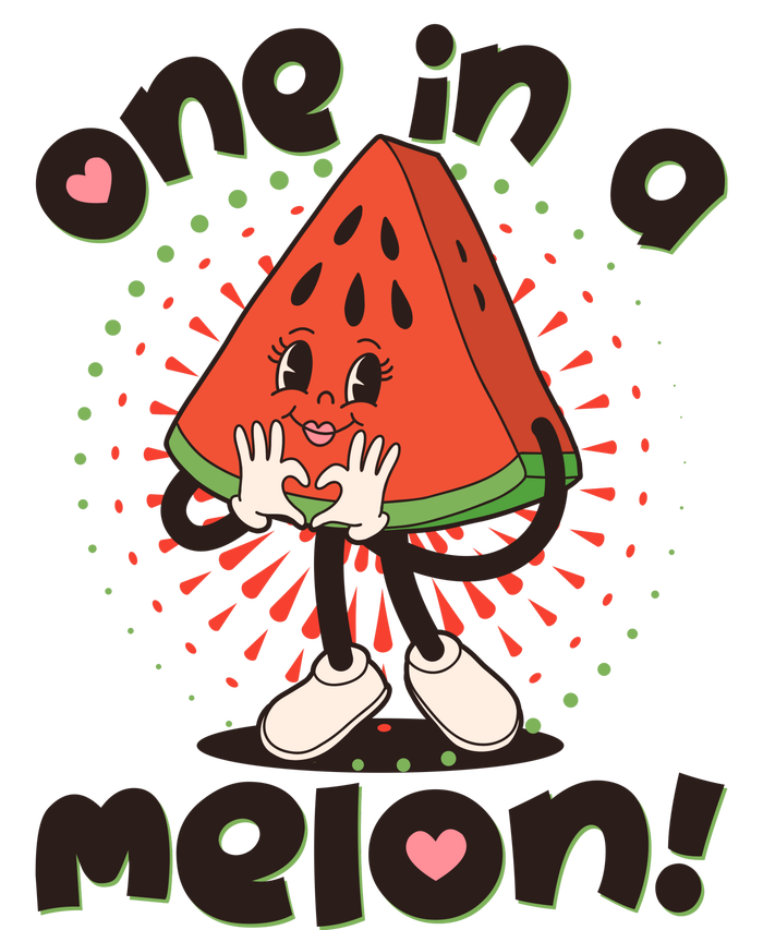 Cute Retro Cartoon Watermelon One In A Melon Magnet