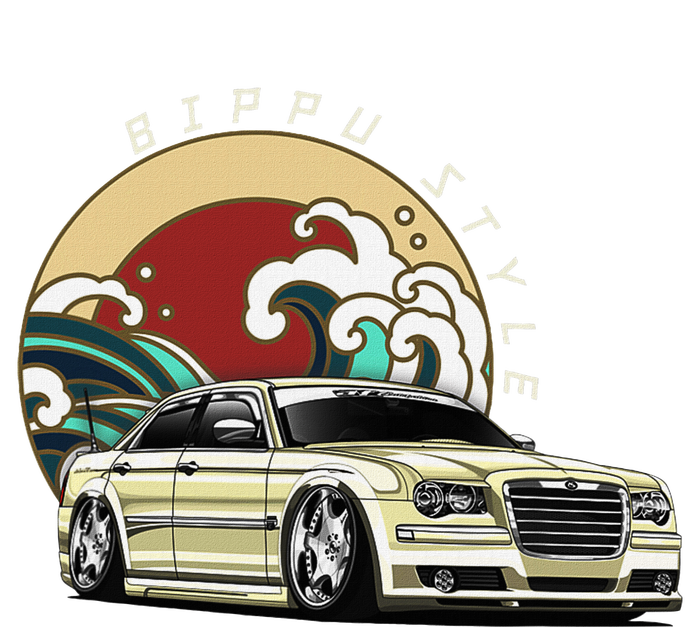 Bippu Style Car Japanese Car Culture Tie-Dye T-Shirt