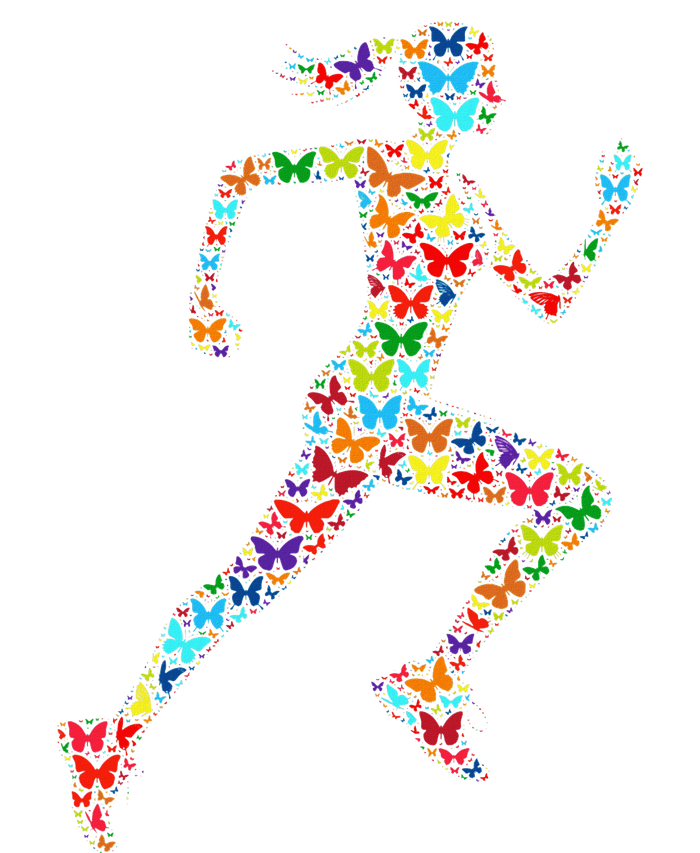 Colorful Butterfly Lover Fitness And Running Women's T-Shirt