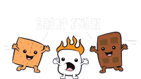 Group Hug Camping Campfire Chocolate Marshmallow SMores PosiCharge Competitor Tank