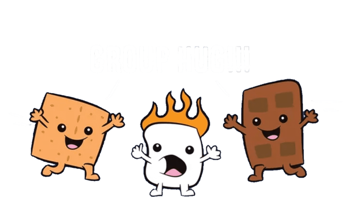 Group Hug Camping Campfire Chocolate Marshmallow SMores PosiCharge Competitor Tank