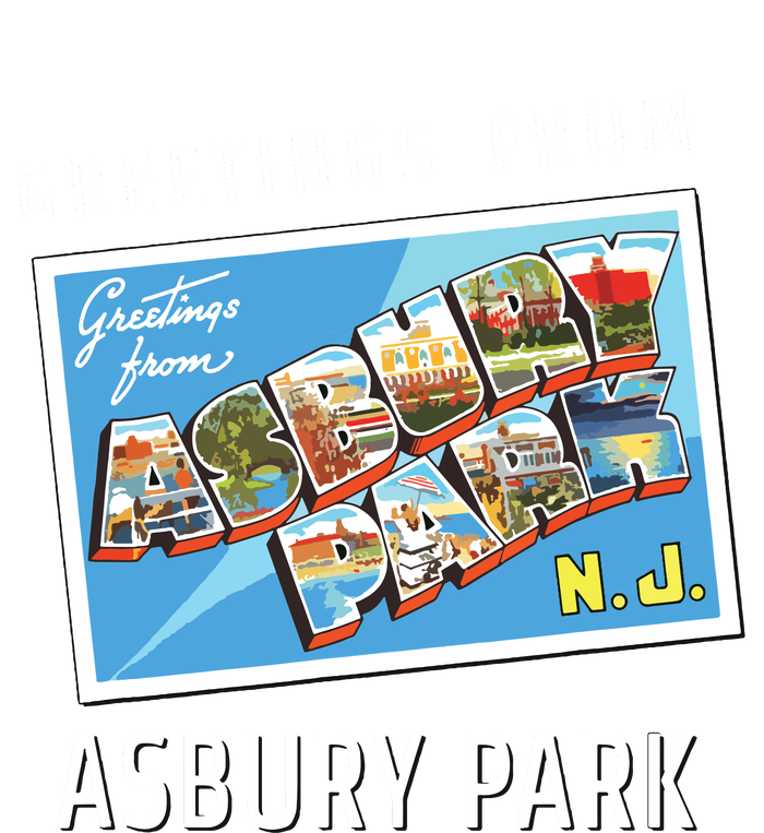 Asbury Park New Jersey Nj Travel Souvenir Gift Postcard Tall Hoodie