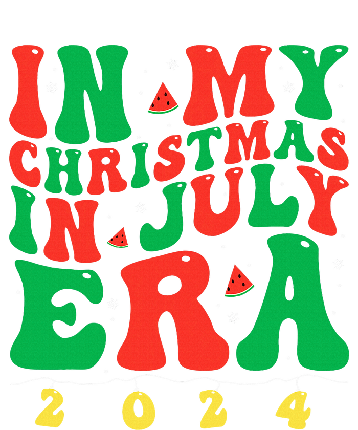 In My Christmas In July Era Groovy Xmas Summer Tall Sweatshirt