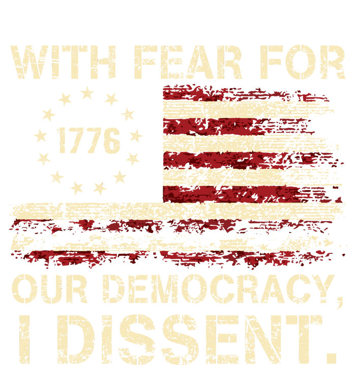 With Fear For Our Democracy I Dissent Women's Long Sleeve Flannel Pajama Set 