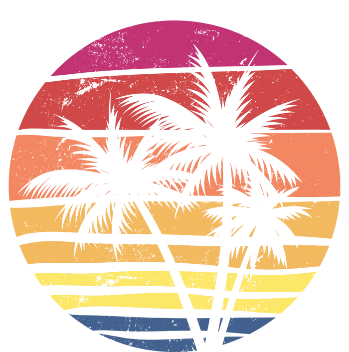 Summer Colorful Palm Tree Retro Sunset T-Shirt