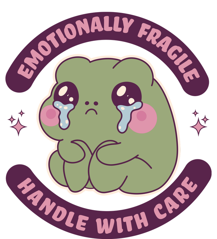 Emotionally Fragile Handle With Care Cute Crying Frog T-Shirt