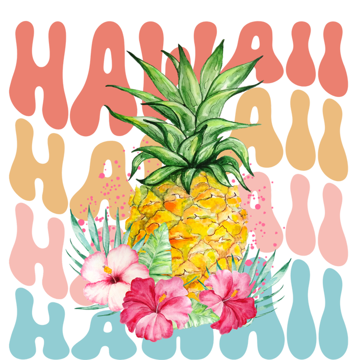 Hawaii Pineapple Summer Groovy Retro Women's Pullover Hoodie