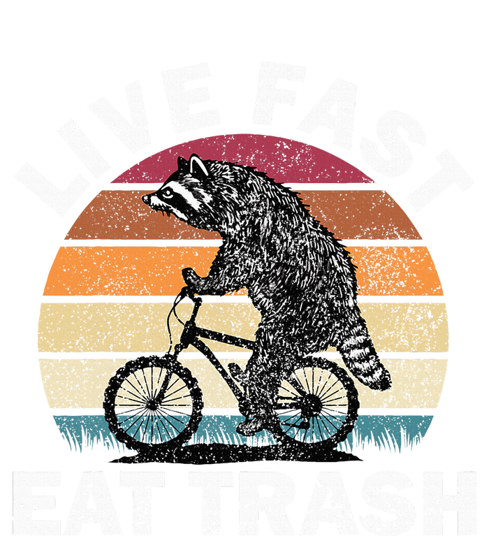 Live Fast Eat Trash Raccoon On Bike Vintage Camping T-Shirt