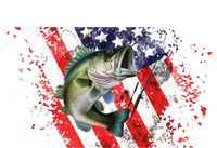 Bass Fishing American Flag 4th Of July Design For Fisher Cute Gift Poster