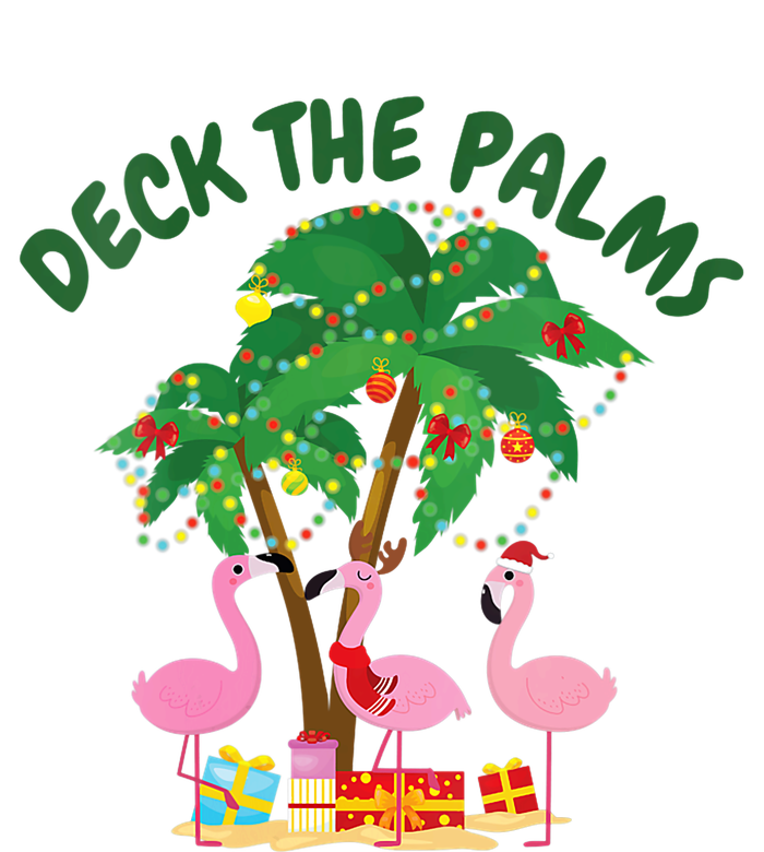 Tropical Christmas Florida Flamingo Deck The Palms T-Shirt