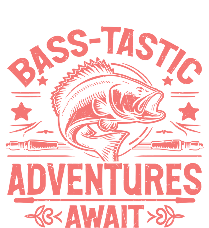 Basstastic Adventures Await Bass Fishing Gift Women's Flannel Pajama Set