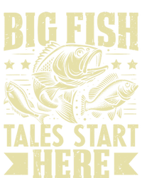 Big Fish Tales Start Here Fishing Gift Kids Long Sleeve Shirt