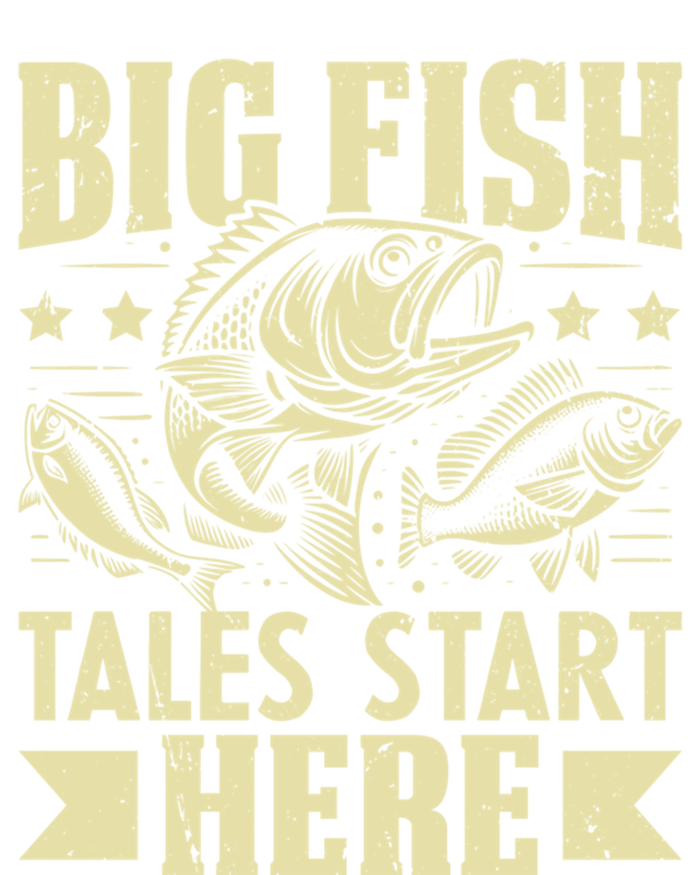 Big Fish Tales Start Here Fishing Gift Kids Long Sleeve Shirt