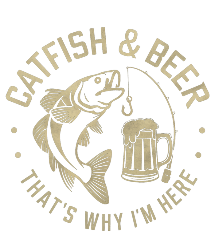 Catfish And Beer Thats Why IM Here Funny Fishing Beer Lover Funny Gift Button