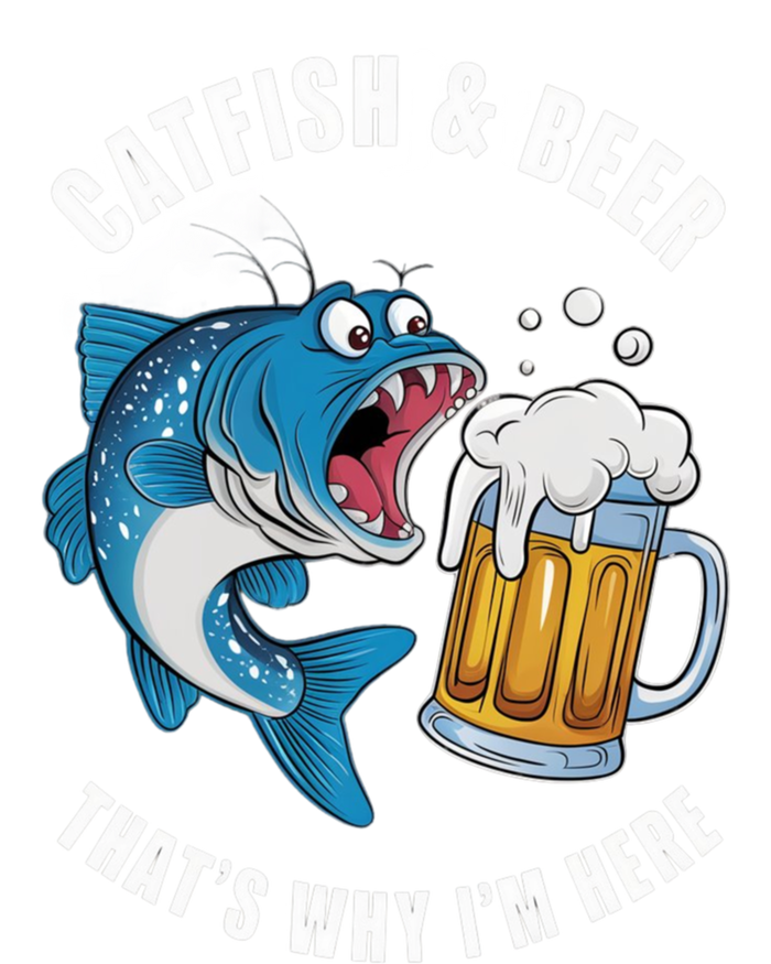 Catfish And Beer ThatS Why IM Here Catfish Fishing Flathead Gift T-Shirt