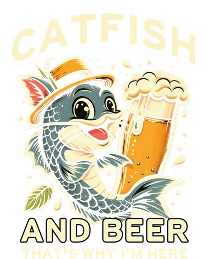 Catfish And Beer ThatS Why IM Here For Catfish Fishing Lover Funny Gift Women's T-Shirt