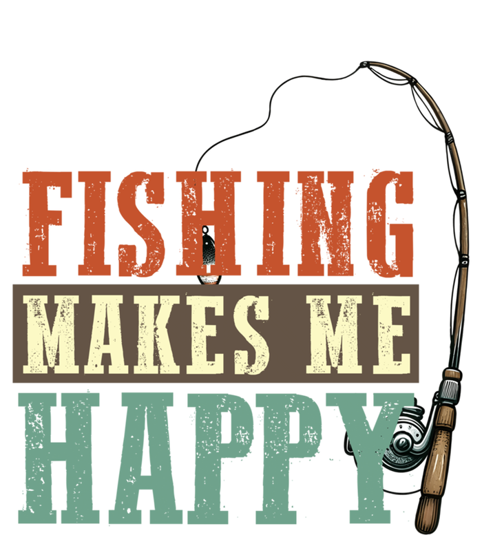 Fishing Makes Me Happy Fisher Fly Fishing Design Gift Ladies Long Sleeve Shirt