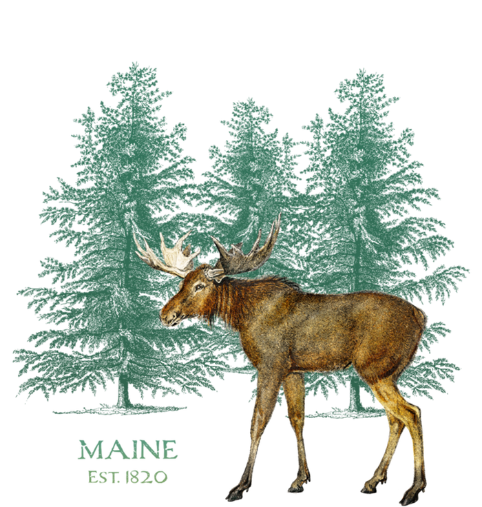 Maine State Moose Lovers Trees Vintagelook Souvenir Gift T-Shirt