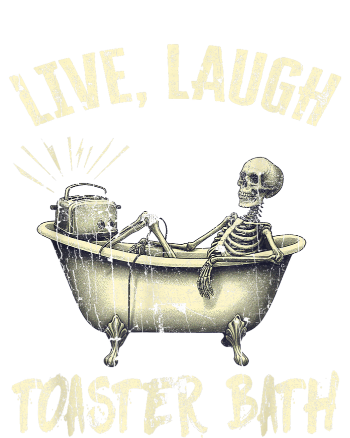 Live Laugh Toaster Bath Skeleton Bathroom Canvas