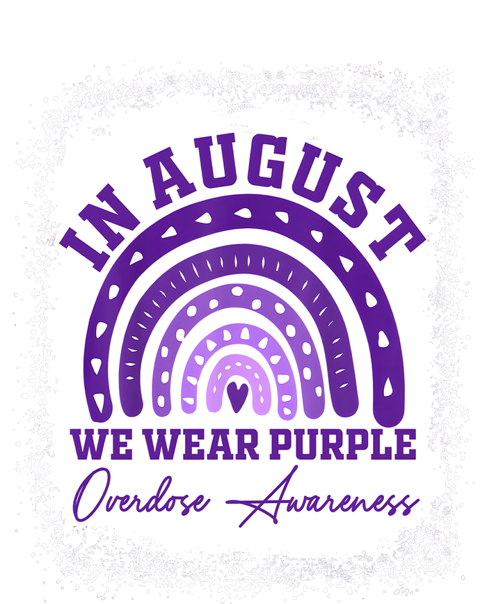 In August We Wear Purple Overdose Awareness Ladies Long Sleeve Shirt