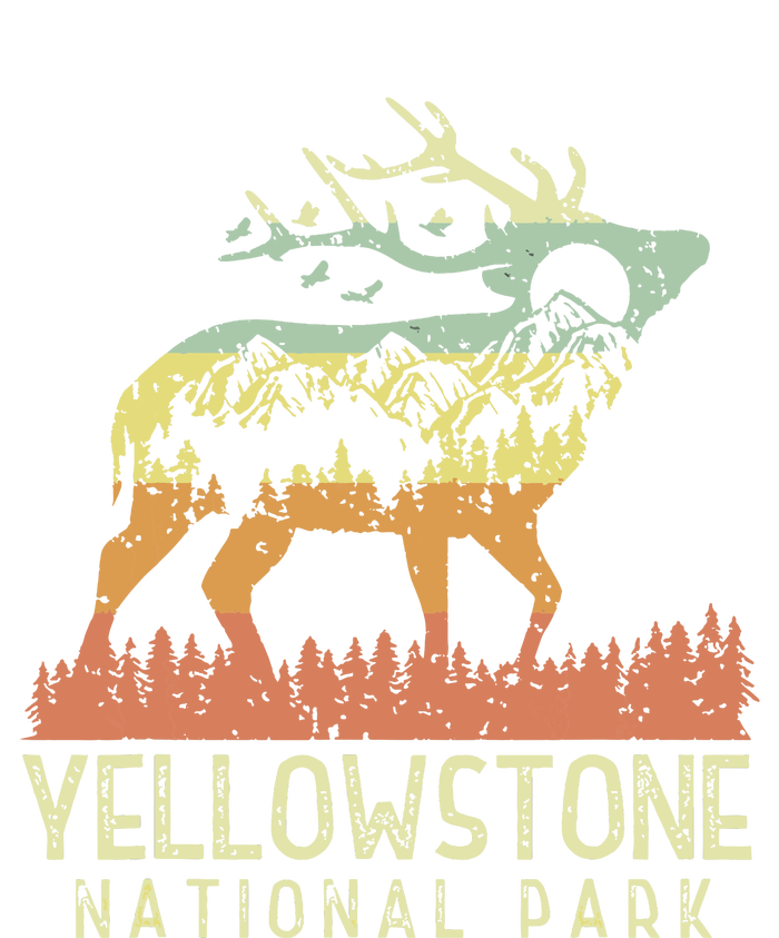 Yellowstone National Park Retro Vintage Mountain Elk Gift Mesh Reversible Basketball Jersey Tank