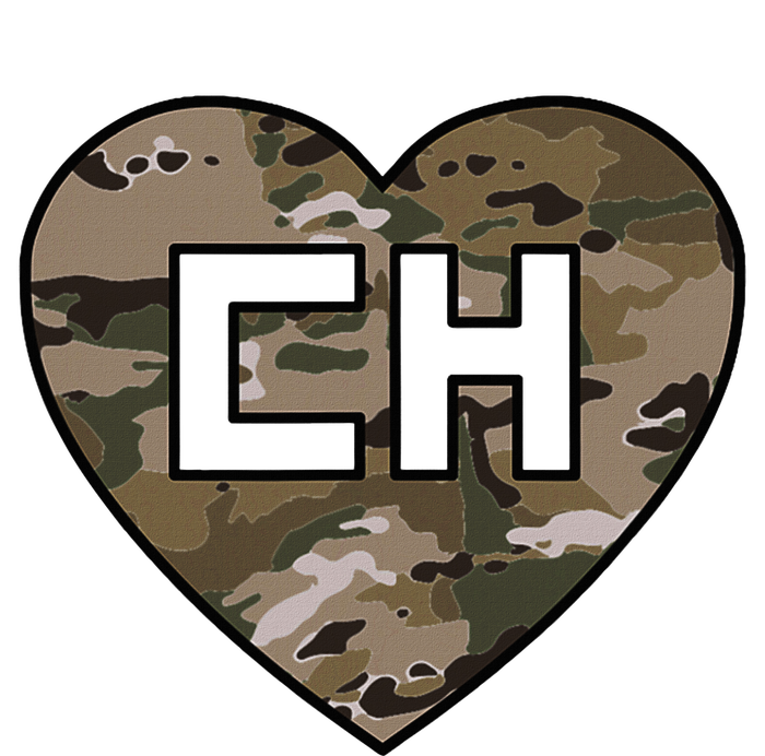 Tactical Chapulin Camo Heart Pom Pom 12in Knit Beanie