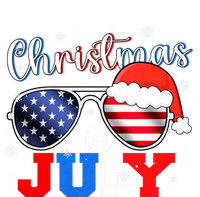 Christmas In July Santa Hat Sunglasses Usa Flag 4th Of July Kids Long Sleeve Shirt