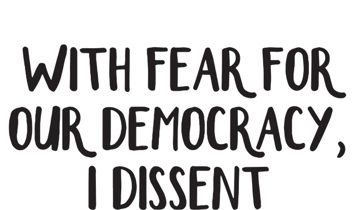 With Fear For Our Democracy I Dissent Kids Long Sleeve Shirt