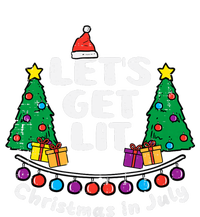 Lets Get Lit Christmas In July Funny Summer Xmas Ladies Long Sleeve Shirt