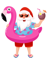 Christmas In July Santa Hawaii Sunglasses Flamingo Gifts T-Shirt