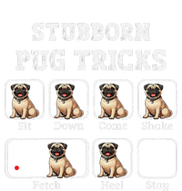 Funny Pug Puggle Dog Pups Stubborn Pug Tricks Womens Cotton Relaxed Long Sleeve T-Shirt