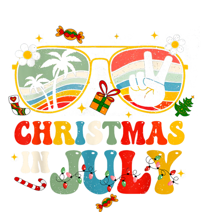 Christmas In July Sunglasses Xmas Tree Summer Ladies Long Sleeve Shirt